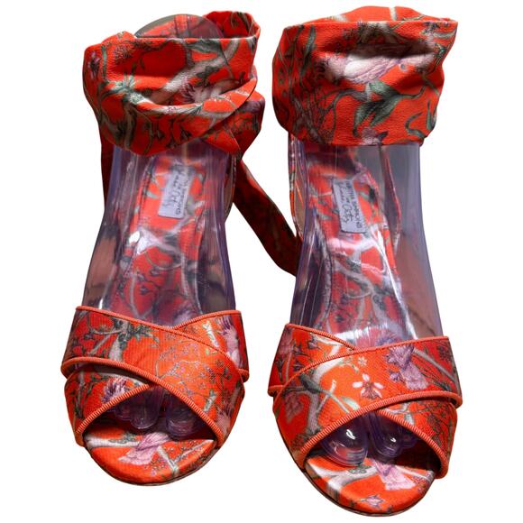 TABITHA SIMMONS X Johanna Ortiz Women's 37.5/US 7 Wrap Tie Heel Sandals Italy - Picture 3 of 16